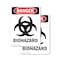 Signmission Portrait Biohazard Danger Sign, Plastic, 10in W x 14in L, 2PK OS-2PACK-DS-P-1014-V-1933 - alternate 1